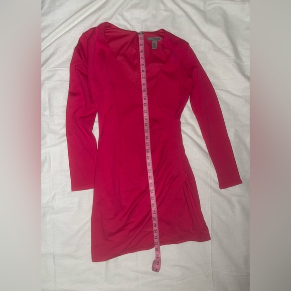 Love x Design Coral Long Sleeve Midi Wrap Dress Size S - Picture 3 of 8